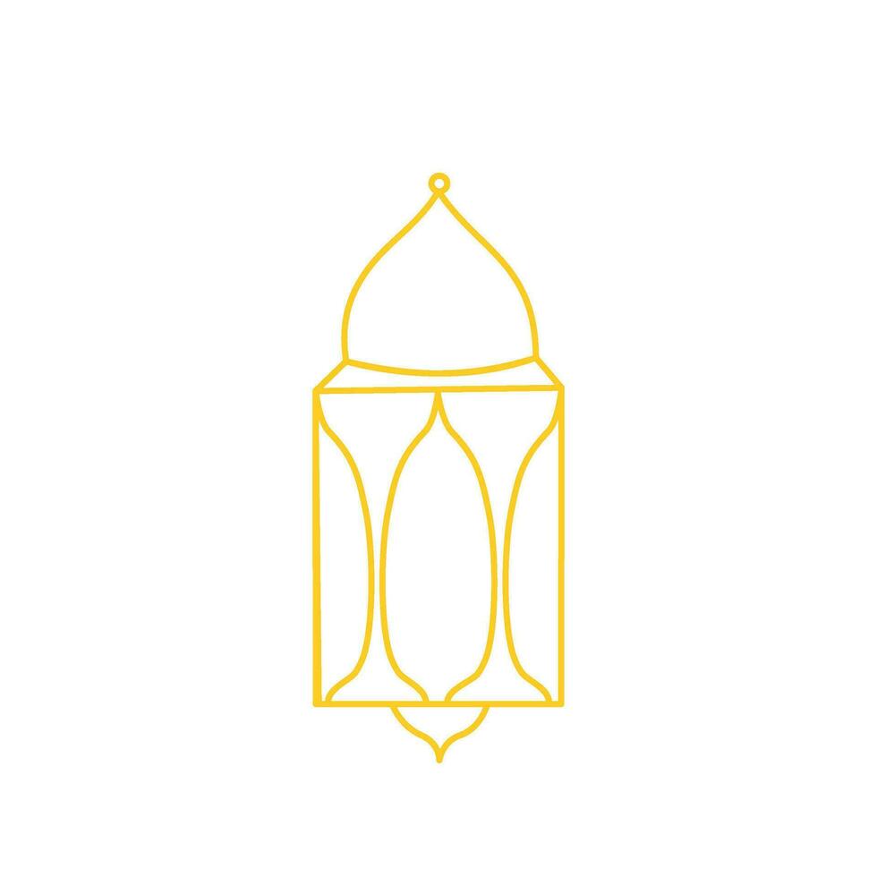 Ramadan Laterne Linie Kunst eid islamisch Illustration vektor