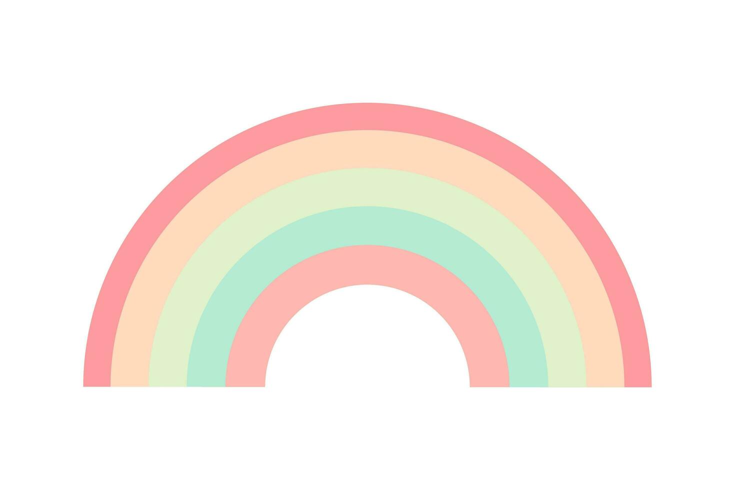 regnbåge pastell vektor illustration