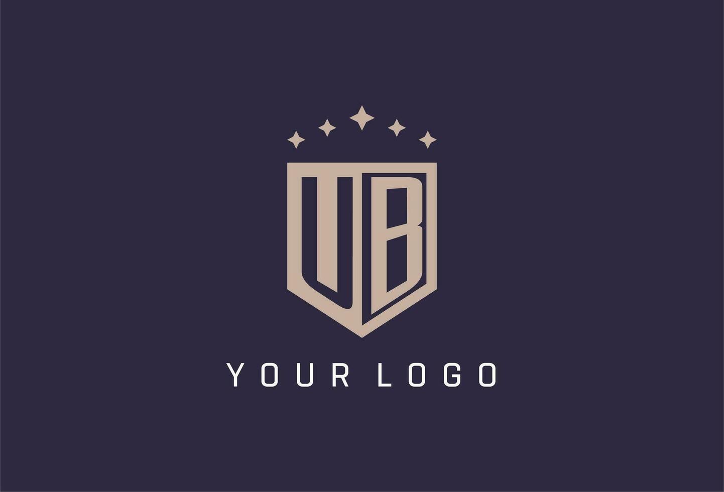 ub Initiale Schild Logo Symbol geometrisch Stil Design vektor