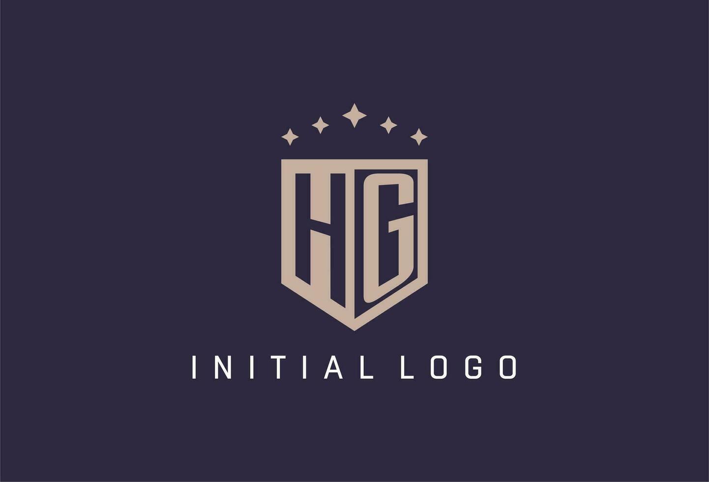 hg Initiale Schild Logo Symbol geometrisch Stil Design vektor