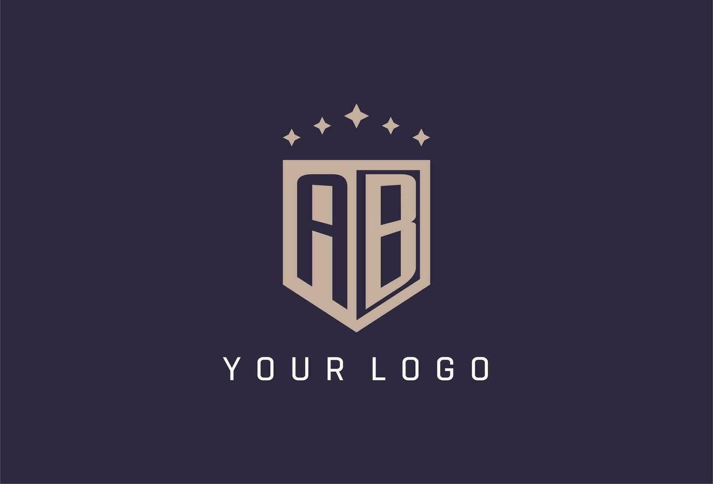 ab Initiale Schild Logo Symbol geometrisch Stil Design vektor