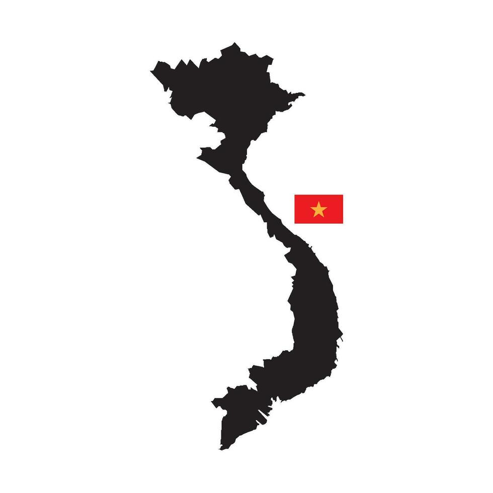 Vietnam-Kartensymbol vektor