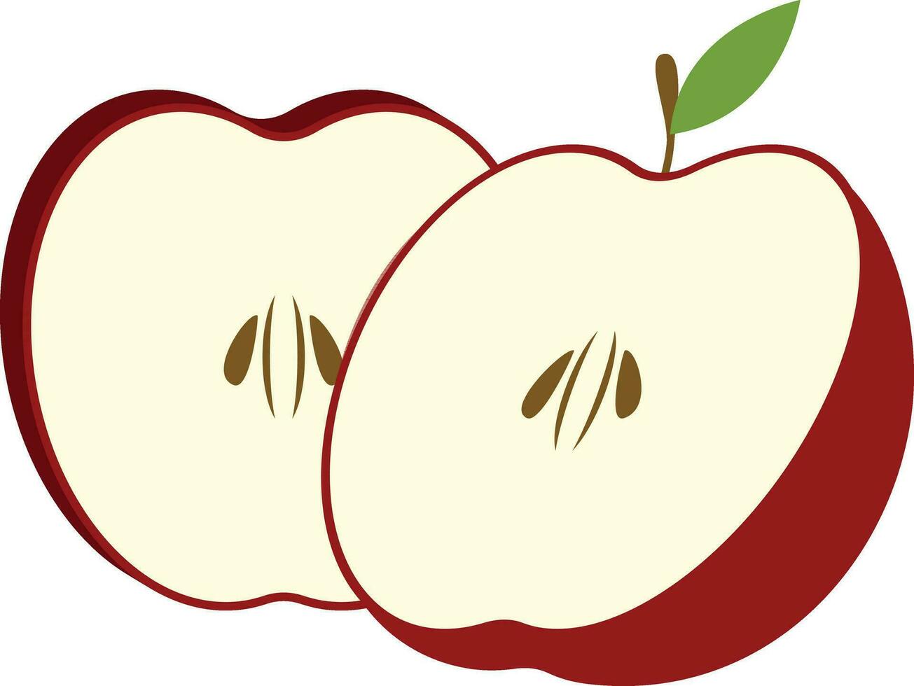 Apfel Obst Symbol Über Weiß Hintergrund. bunt Design. Vektor Illustration