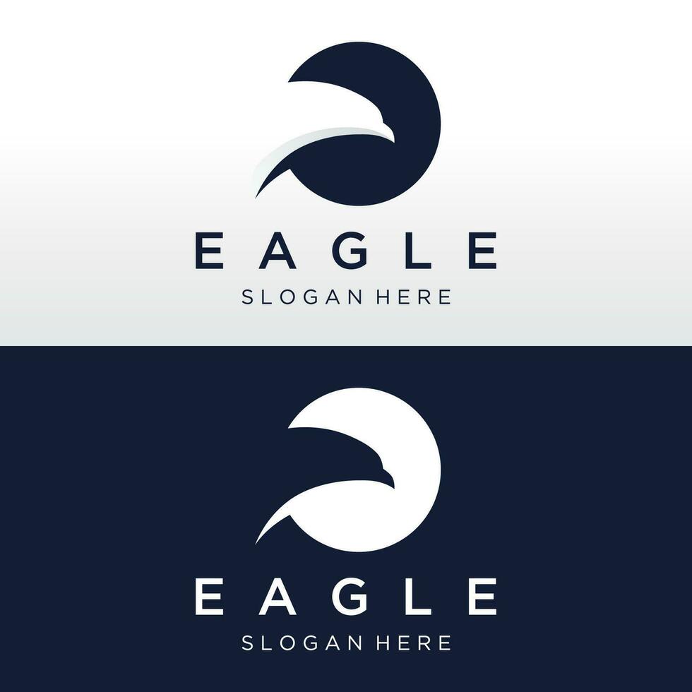 einfach Adler Vogel Logo Vorlage Design mit kreativ Idee.Vektor Illustration. vektor