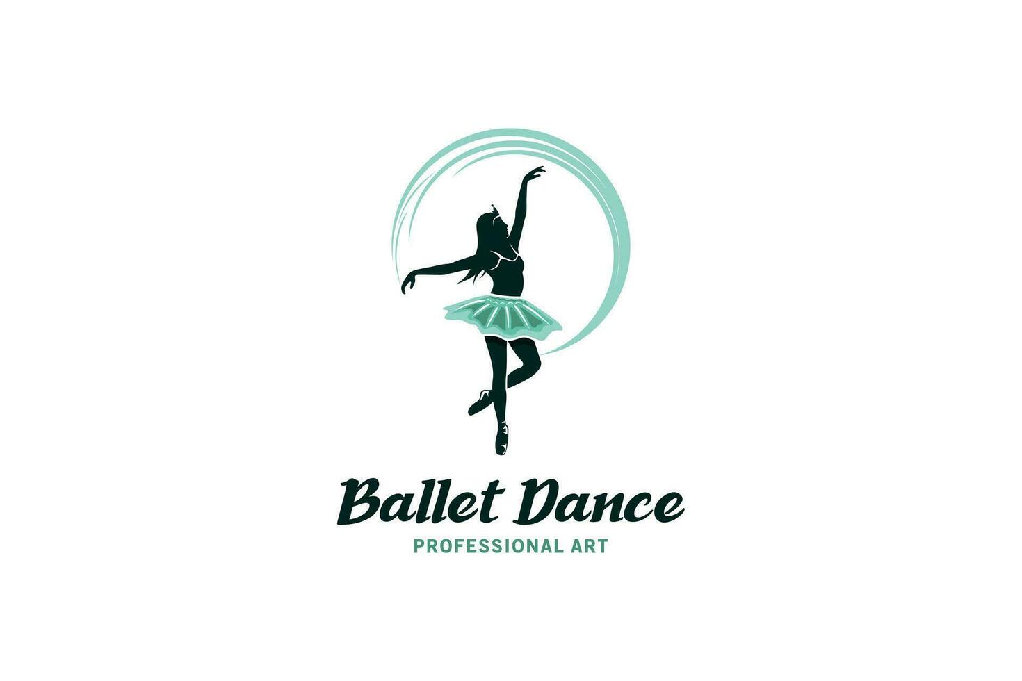 modern Ballett tanzen Logo Design, Ballerina Frau Vektor Illustration zum Fitness tanzen Kunst Sport Logo