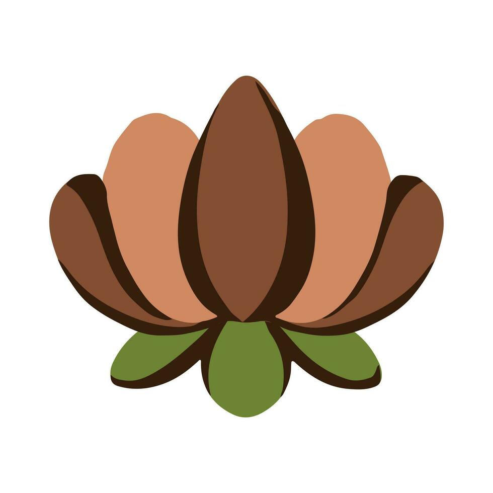 Lotus Blume blühen eben Vektor Symbol zum Apps und Websites