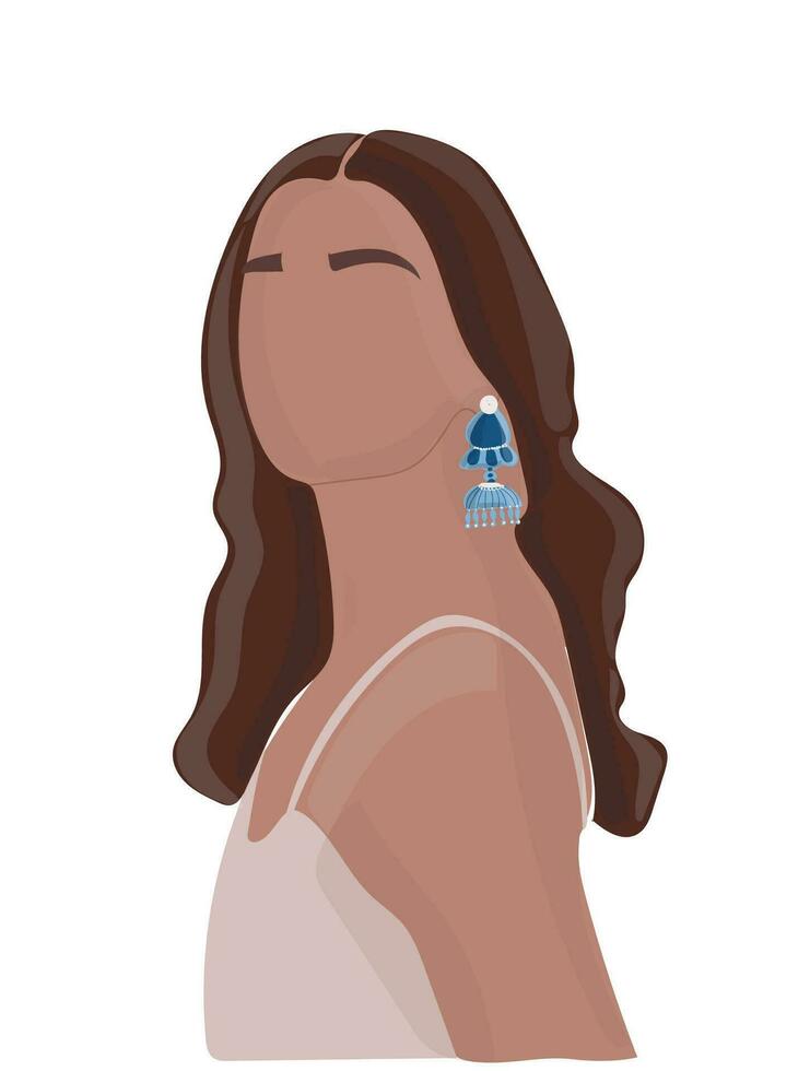 alia bhatt ansiktslös illustration vektor