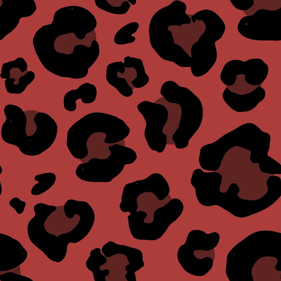 Leopardenfell Hand gezeichnet. Tierdruckzeichnung. nahtloses Muster. Vektorillustration. vektor