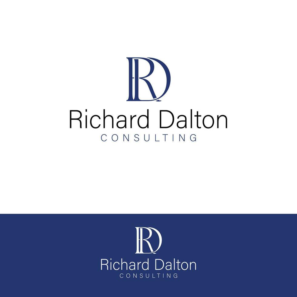 richard Dalton Beratung Vektor Logo Design. r und d Logotyp. rd Initialen Logo Vorlage.