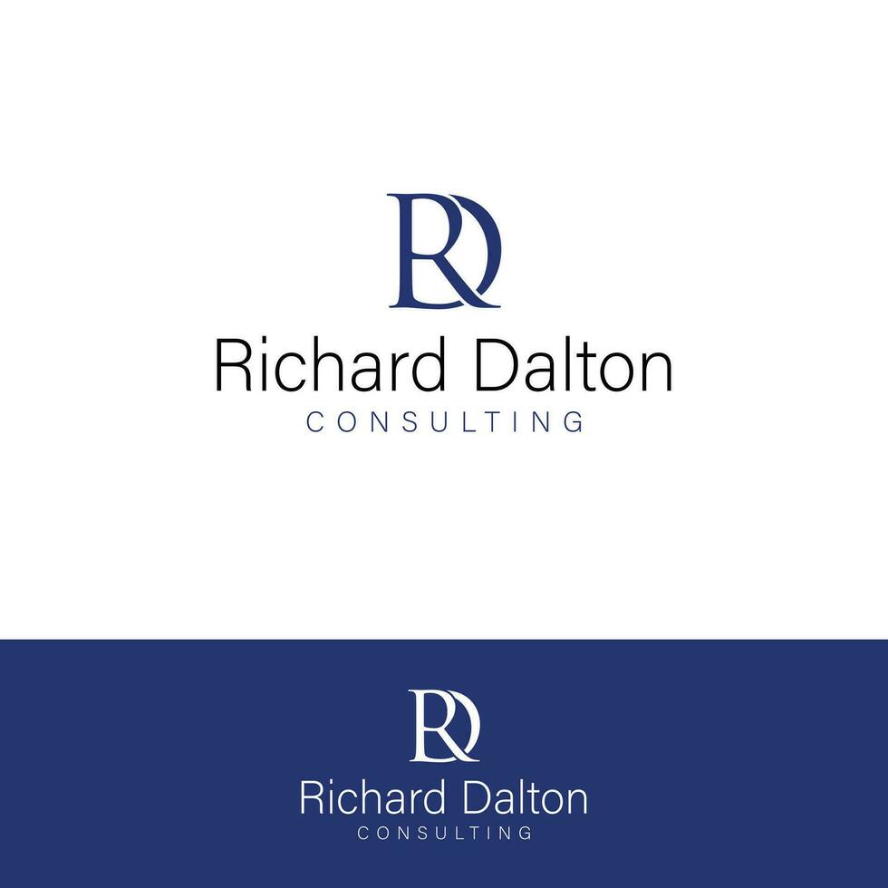 richard Dalton Beratung Vektor Logo Design. r und d Logotyp. rd Initialen Logo Vorlage.