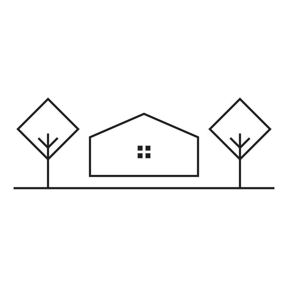 hus och växt vektor ikon design. modern verklig egendom platt ikon.