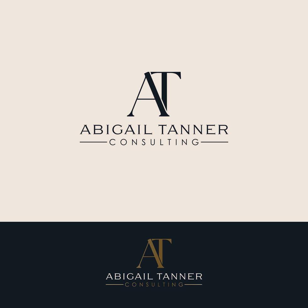 abigail Gerber Beratung Vektor Logo Design. beim Initialen Logotyp. Briefe ein und t Logo Vorlage.