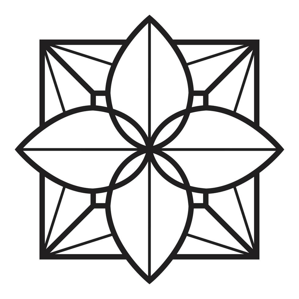 abstrakt Blumen- Vektor Symbol Design. geometrisch Symbol Symbol gut zum drucken und Netz.