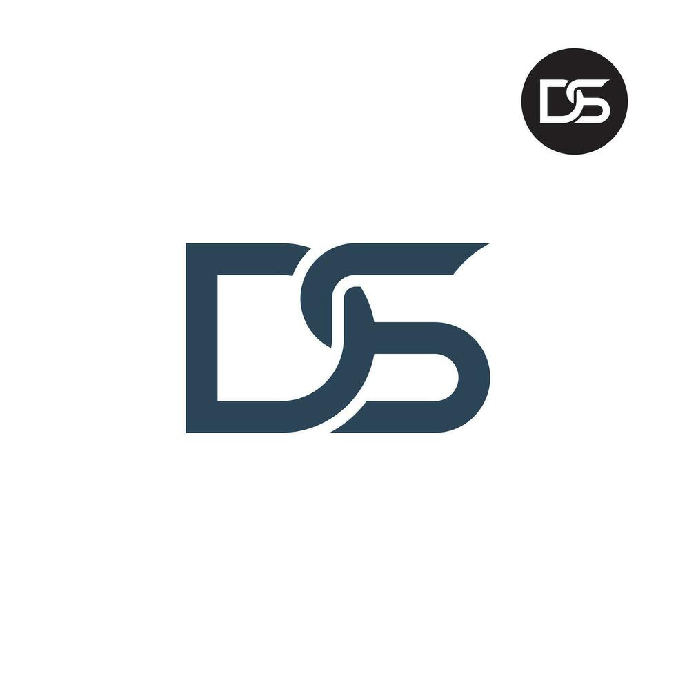 brev ds monogram logotyp design vektor