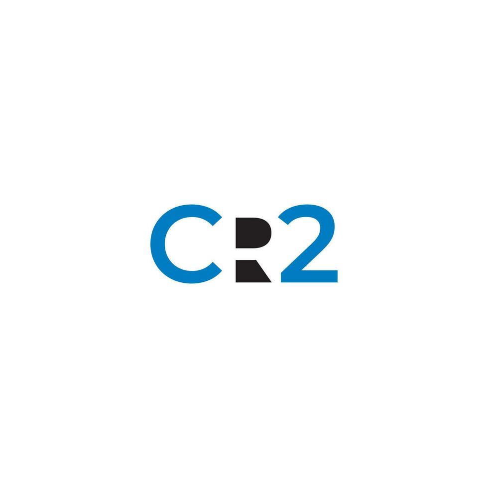 brev cr2 negativ Plats monogram logotyp design vektor