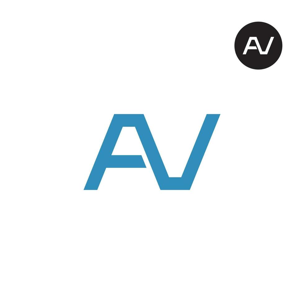 Brief ein V Monogramm Logo Design vektor