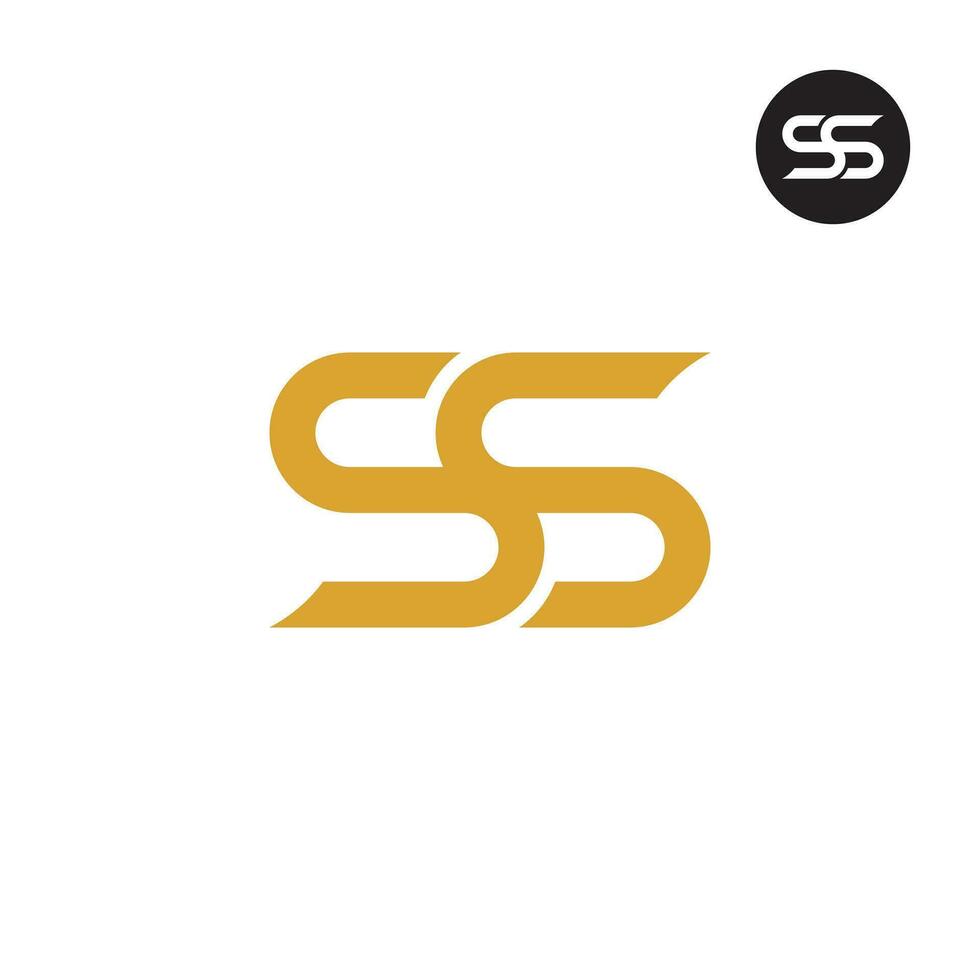 brev ss monogram logotyp design vektor