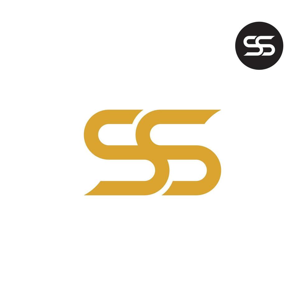Brief ss Monogramm Logo Design vektor