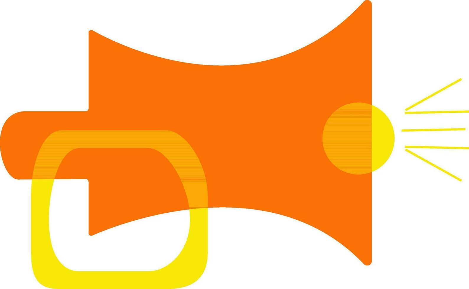 orange och gul högtalare på vit bakgrund. vektor