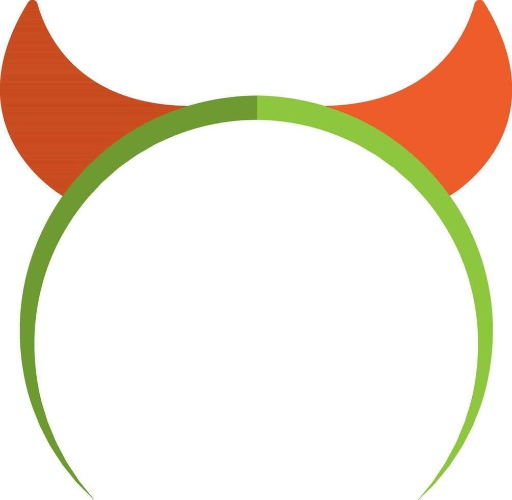 komisch Horn Deckel im Orange und Grün Farbe. vektor