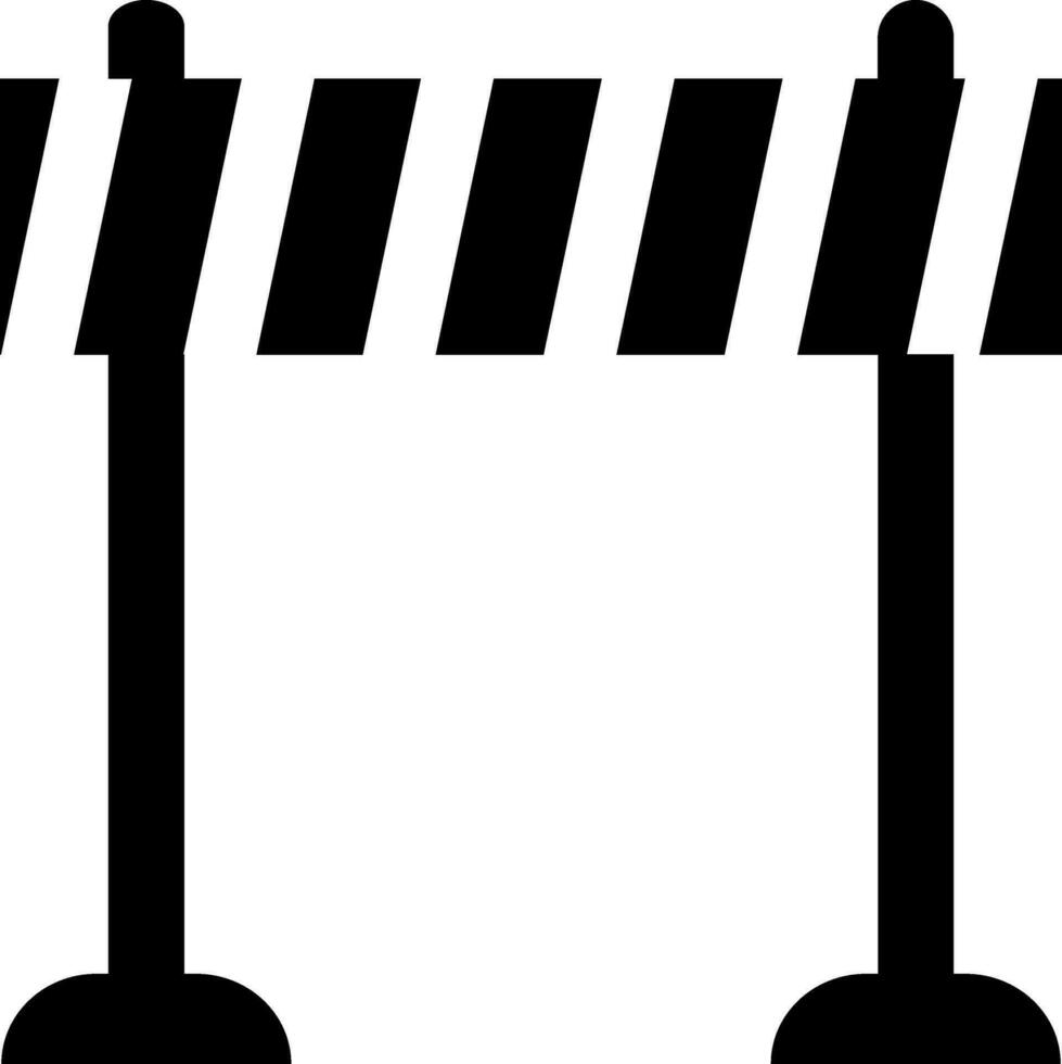 svart Färg illustration av barriär i platt stil. vektor