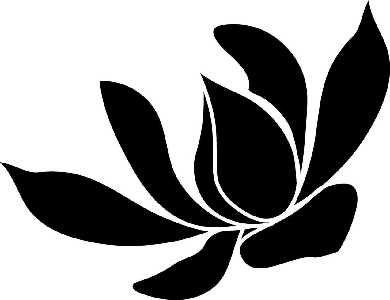 svart och vit blomma illustration. vektor