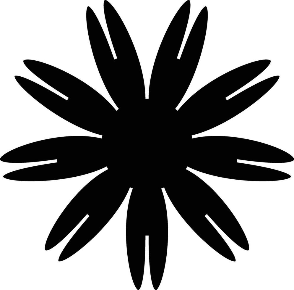 eben Stil Symbol von schön Blume. vektor