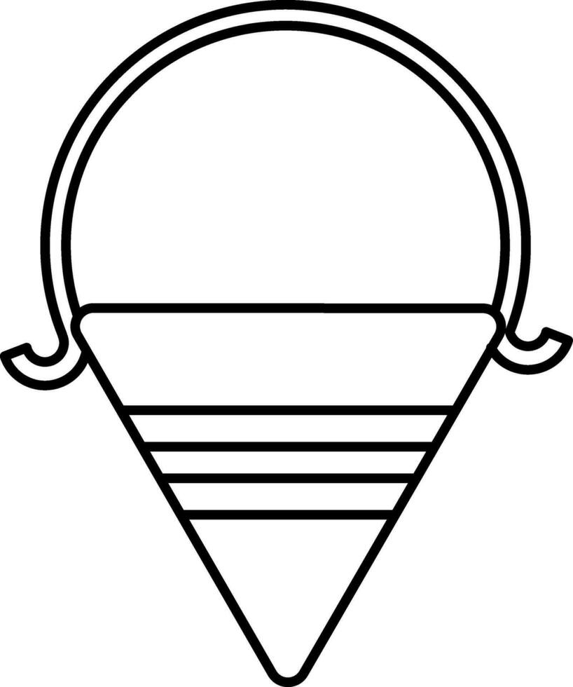 Symbol von Feuer Eimer im eben Stil. vektor