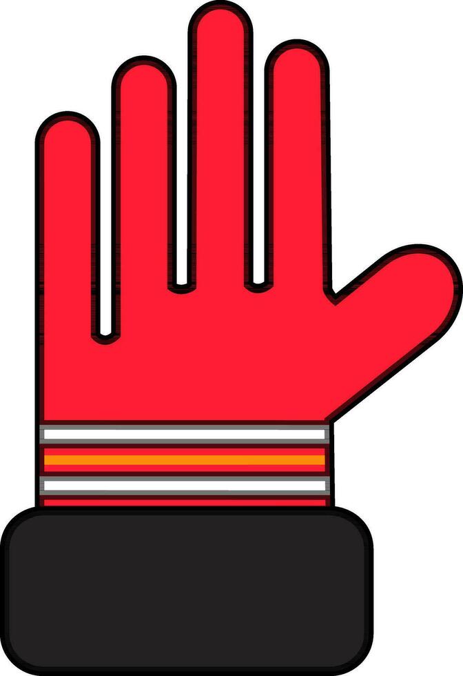 ikon av brandman handske i platt stil. vektor