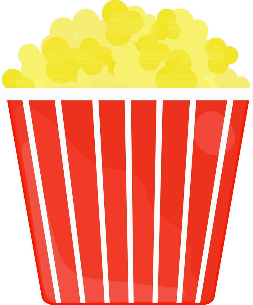 eben Illustration von ein Popcorn im Eimer. vektor