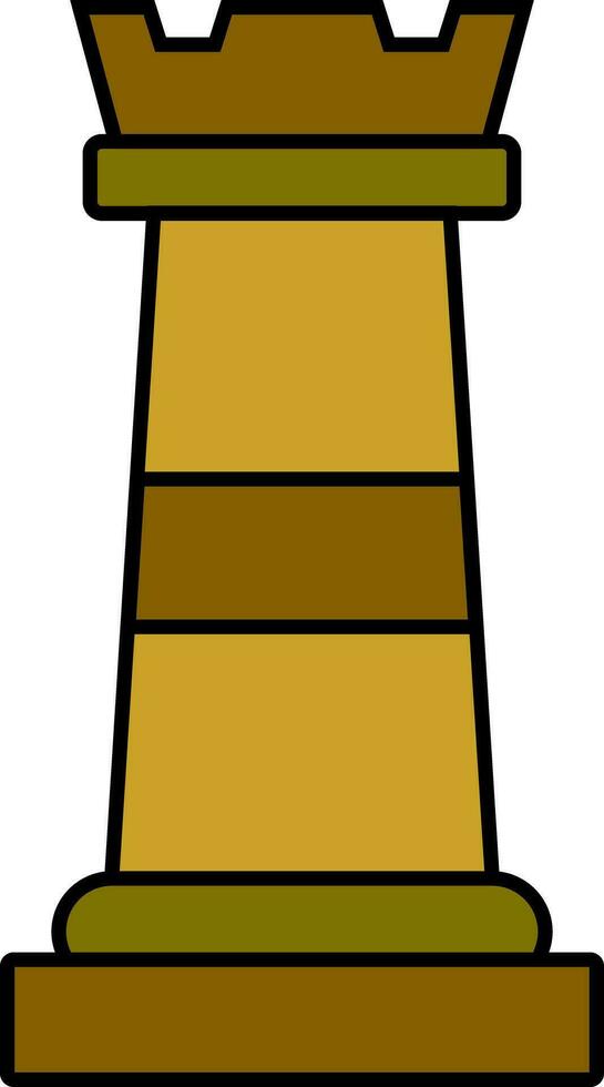 schack kung ikon i brun och gul Färg. vektor