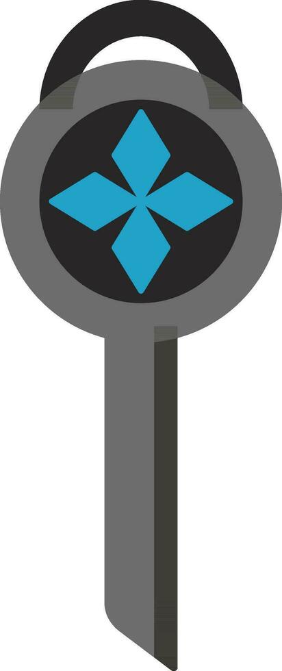 grau und Blau Schlüssel im eben Stil. vektor