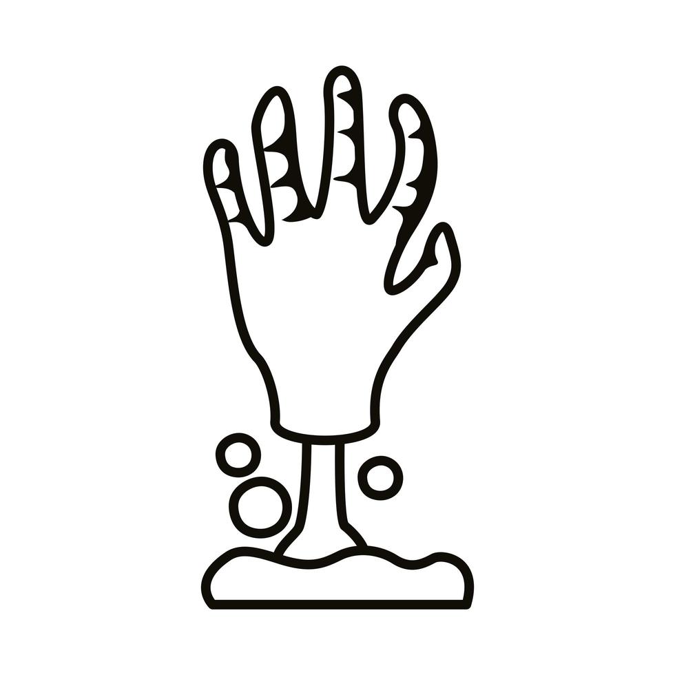 Tod Handout Line Style Icon vektor