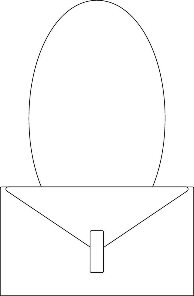 svart linje konst illustration av en handla väska. vektor