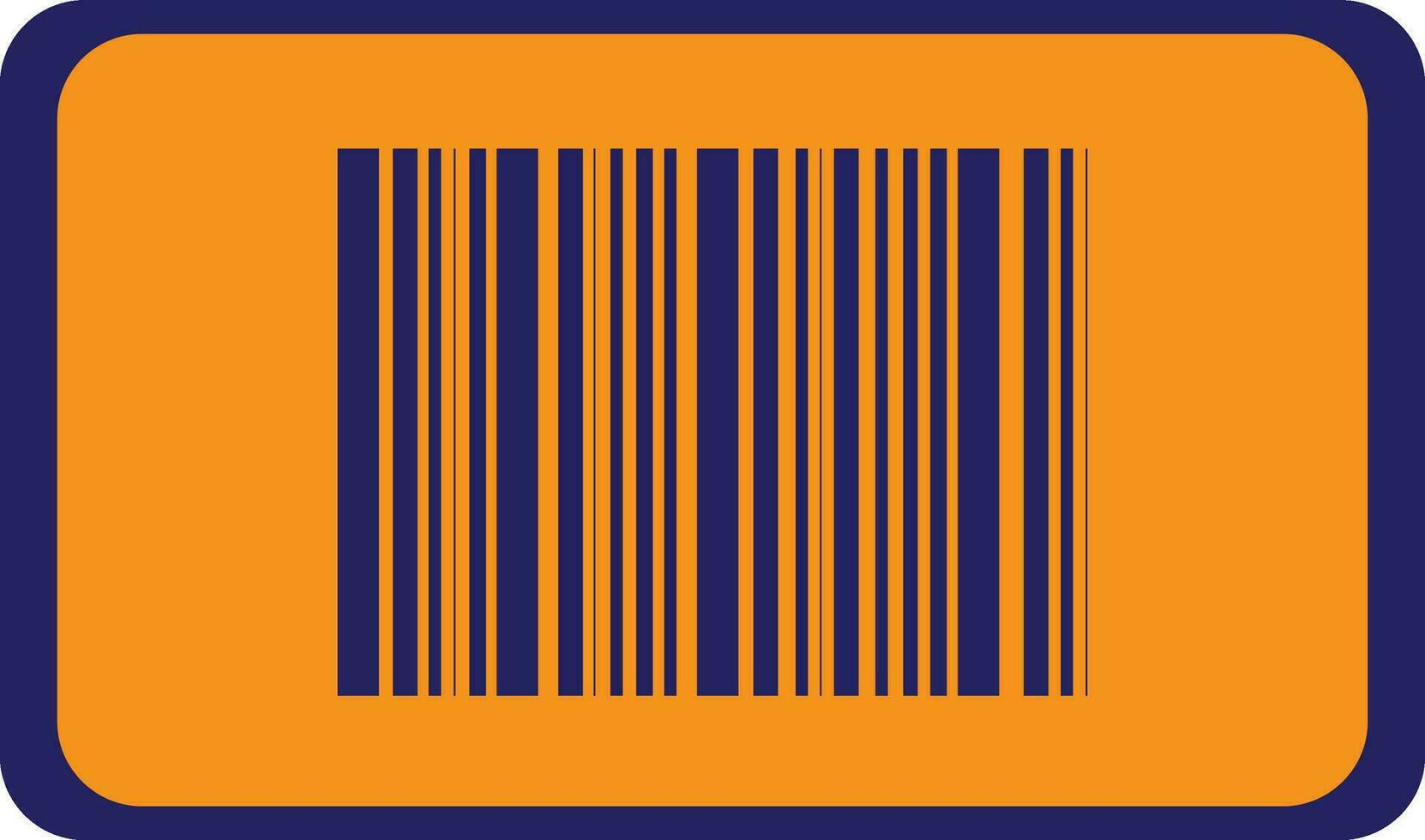 Illustration von ein Barcode im Blau und Gelb Farbe. vektor