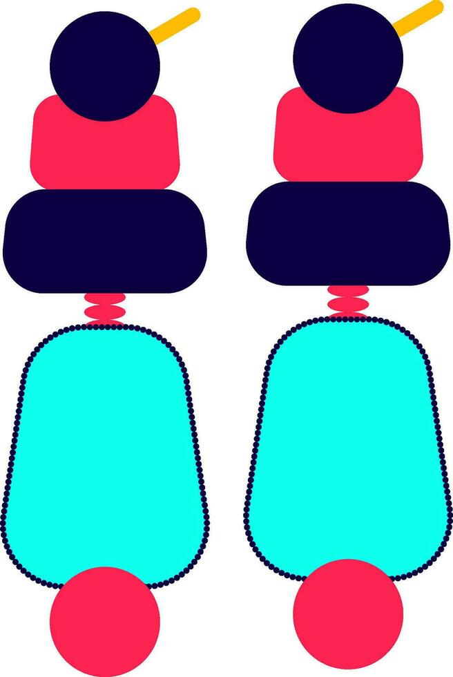 Paar von Ohrring Symbol im Farbe zum Luxus Konzept. vektor