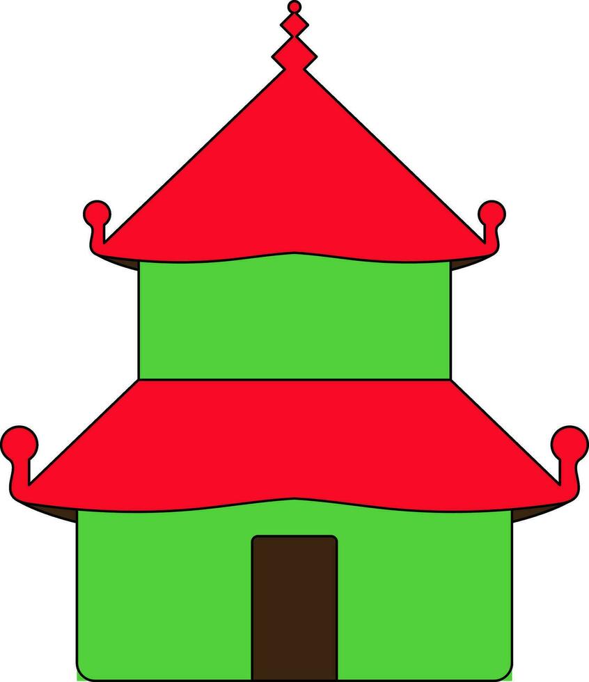 Chinesisch Tempel Symbol zum beten Konzept im isoliert. vektor