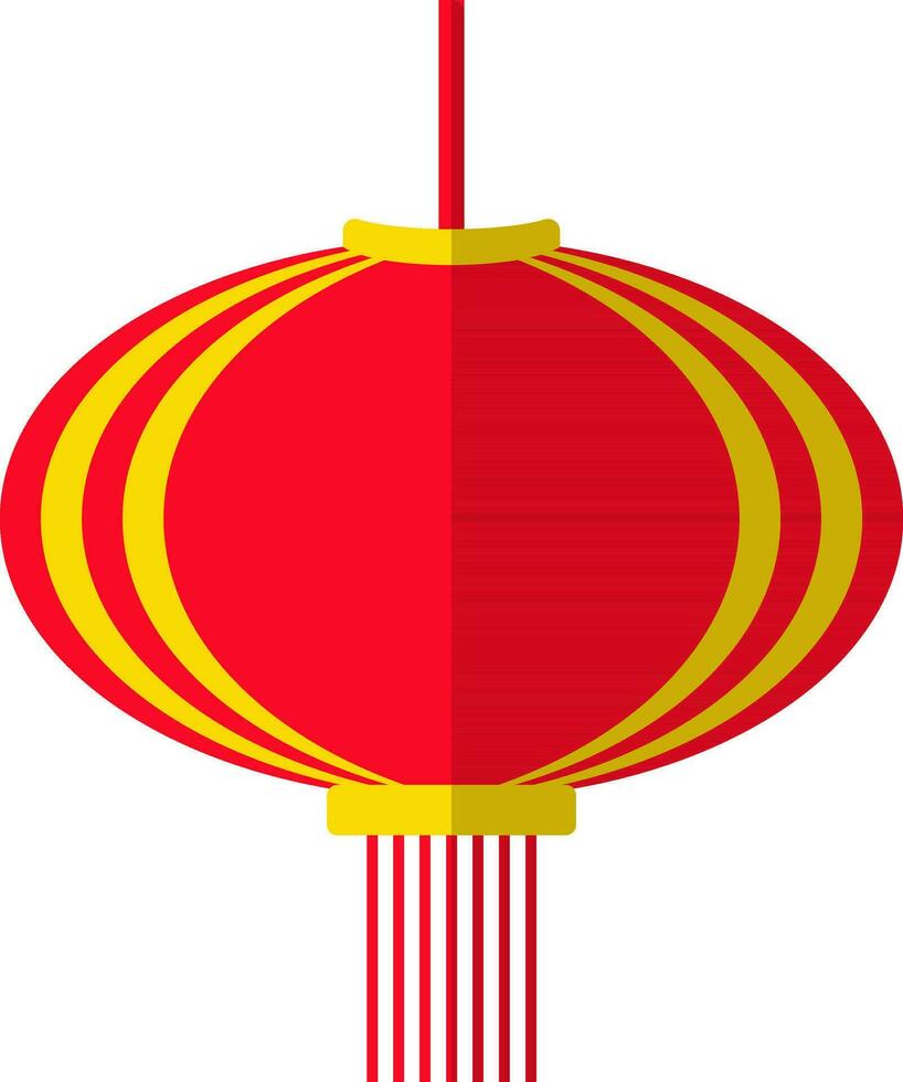 Laterne Symbol zum Chinesisch Neu Jahr Konzept im Hälfte Schatten. vektor