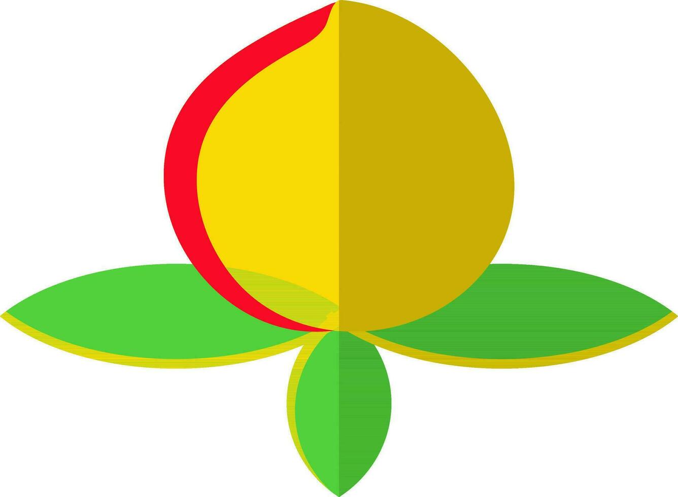 kinesisk plommon ikon för ny år begrepp med halv skugga. vektor