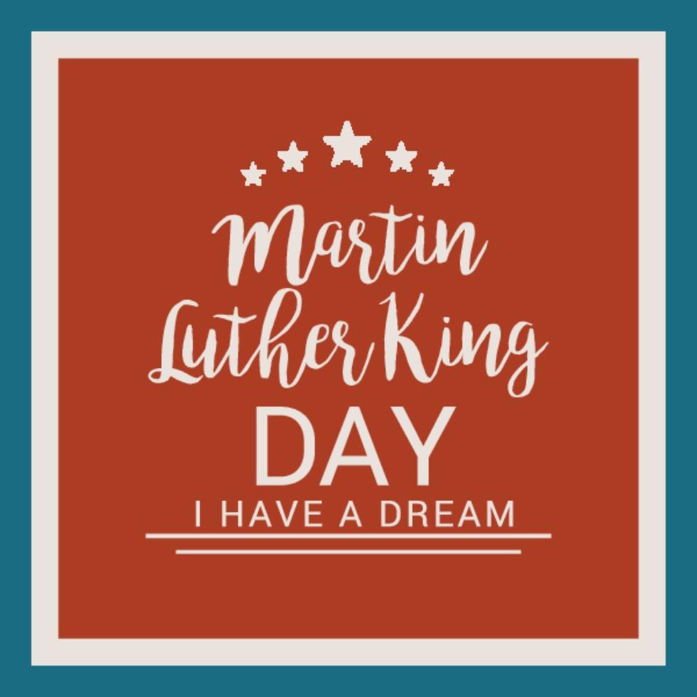Vektorillustration eines Hintergrunds für Martin Luther King Day vektor