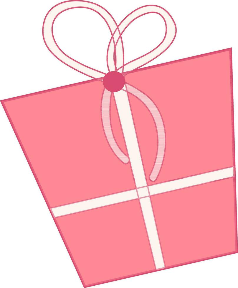 Illustration von ein Geschenk Box mit Schleife. vektor