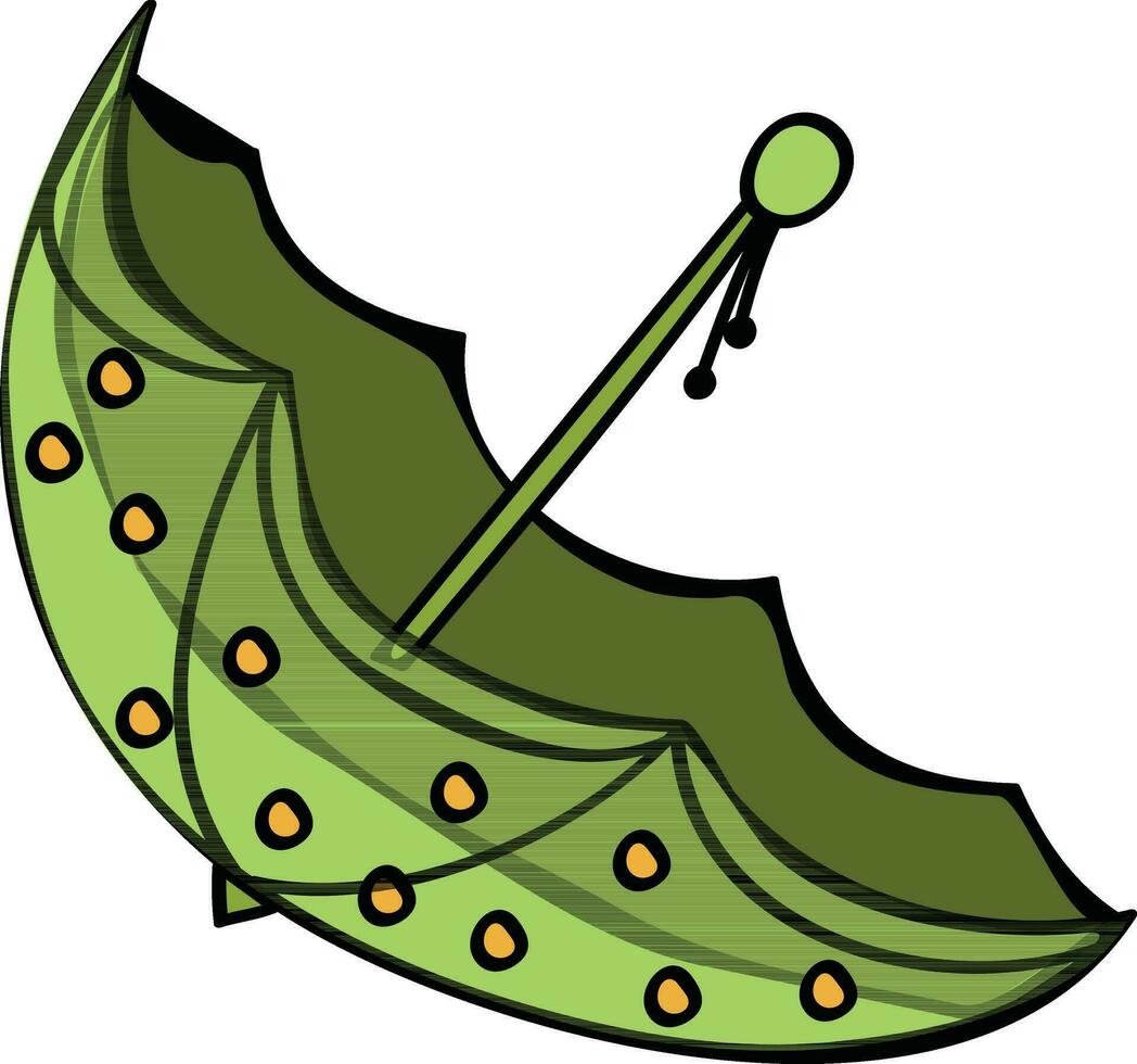 schön Grün Regenschirm Symbol. vektor
