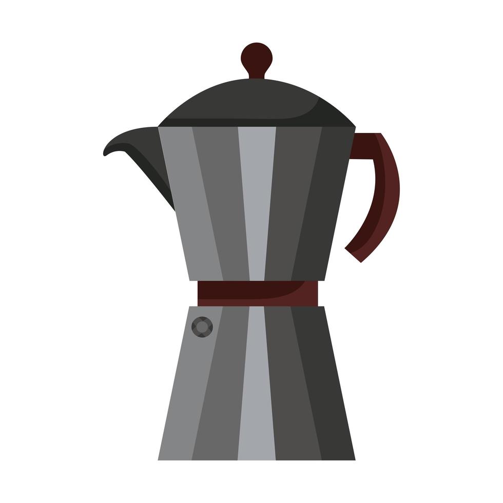 Kaffeekessel Utensil flache Stilikone vektor