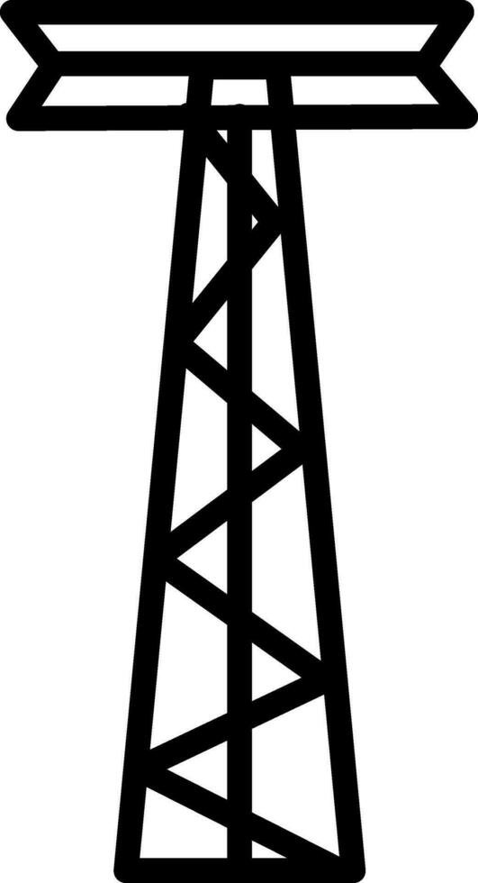 illustration av elektricitet kraft tillförsel torn. vektor