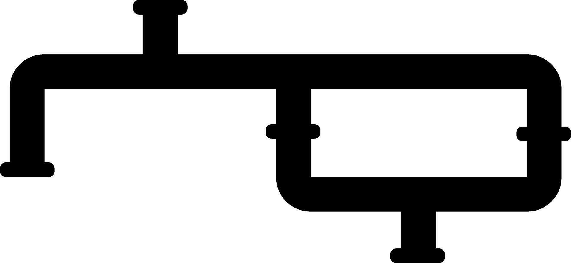 Rohr passend zu Symbol im eben Stil. vektor