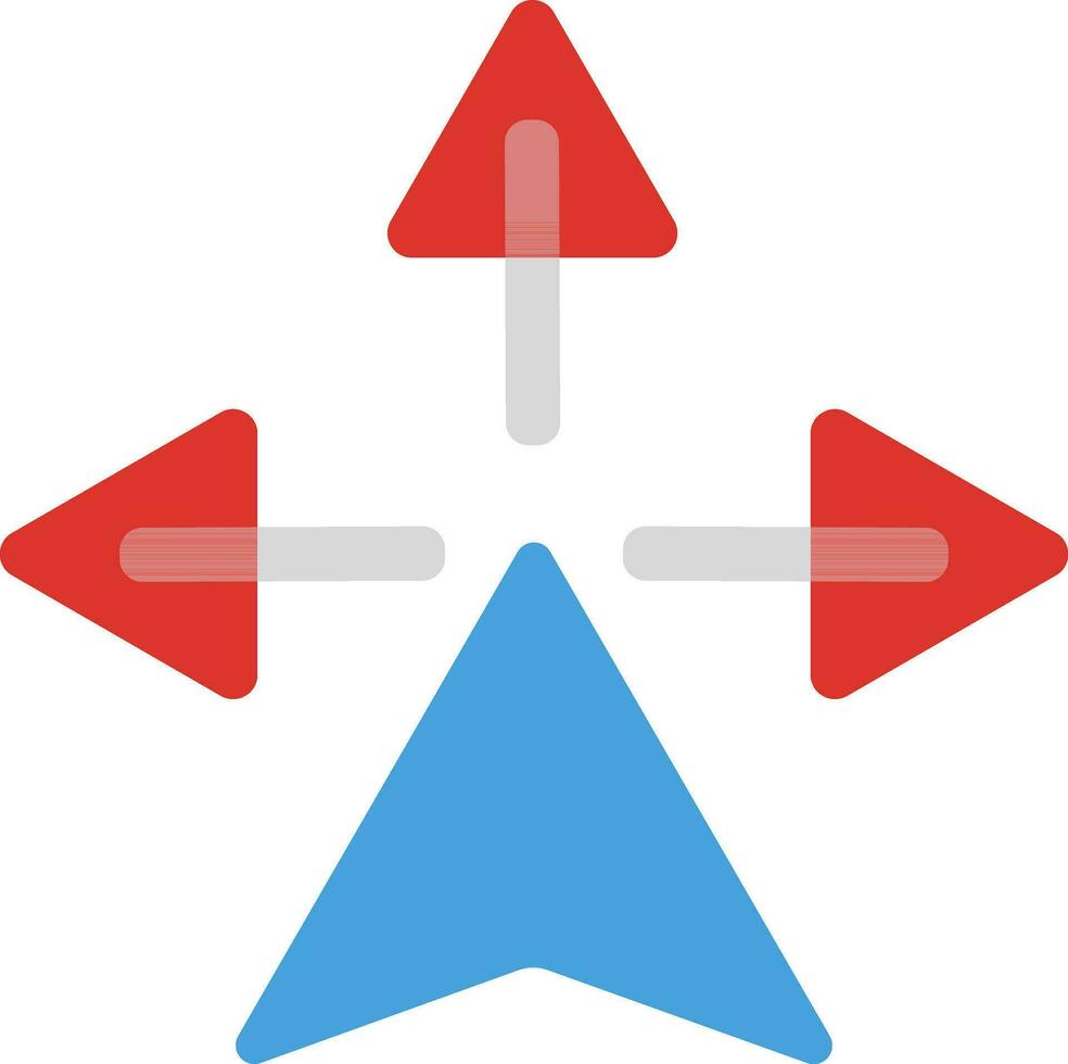 Geographisches Positionierungs System Zeichen mit Navigation Pfeile. vektor