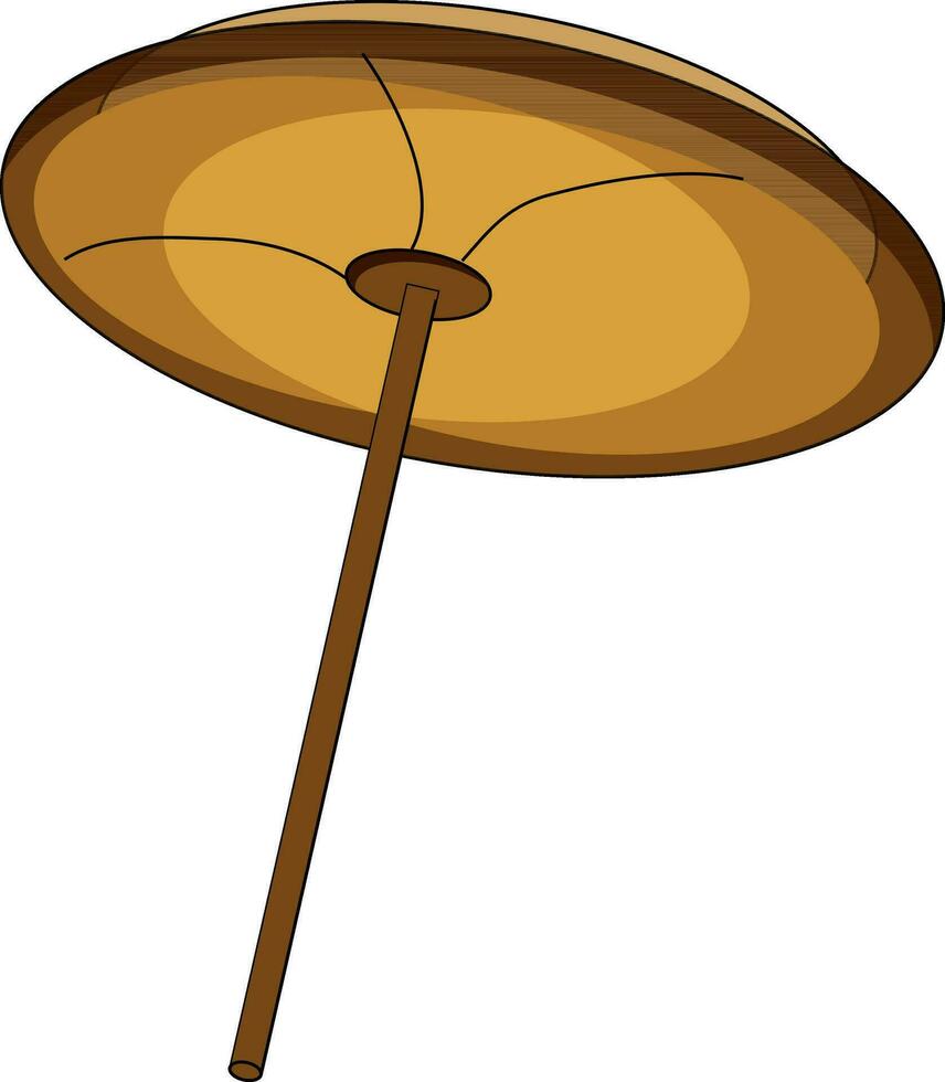 isoliert Illustration von traditionell Regenschirm. vektor
