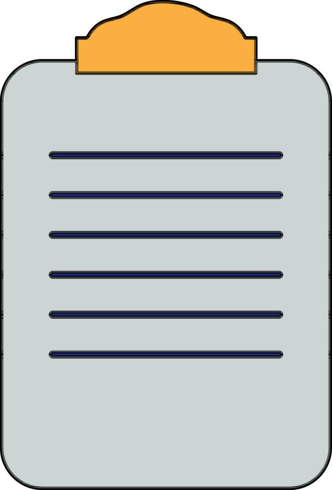 Zwischenablage Symbol mit Papier im Farbe und Schlaganfall zum Büro Konzept. vektor