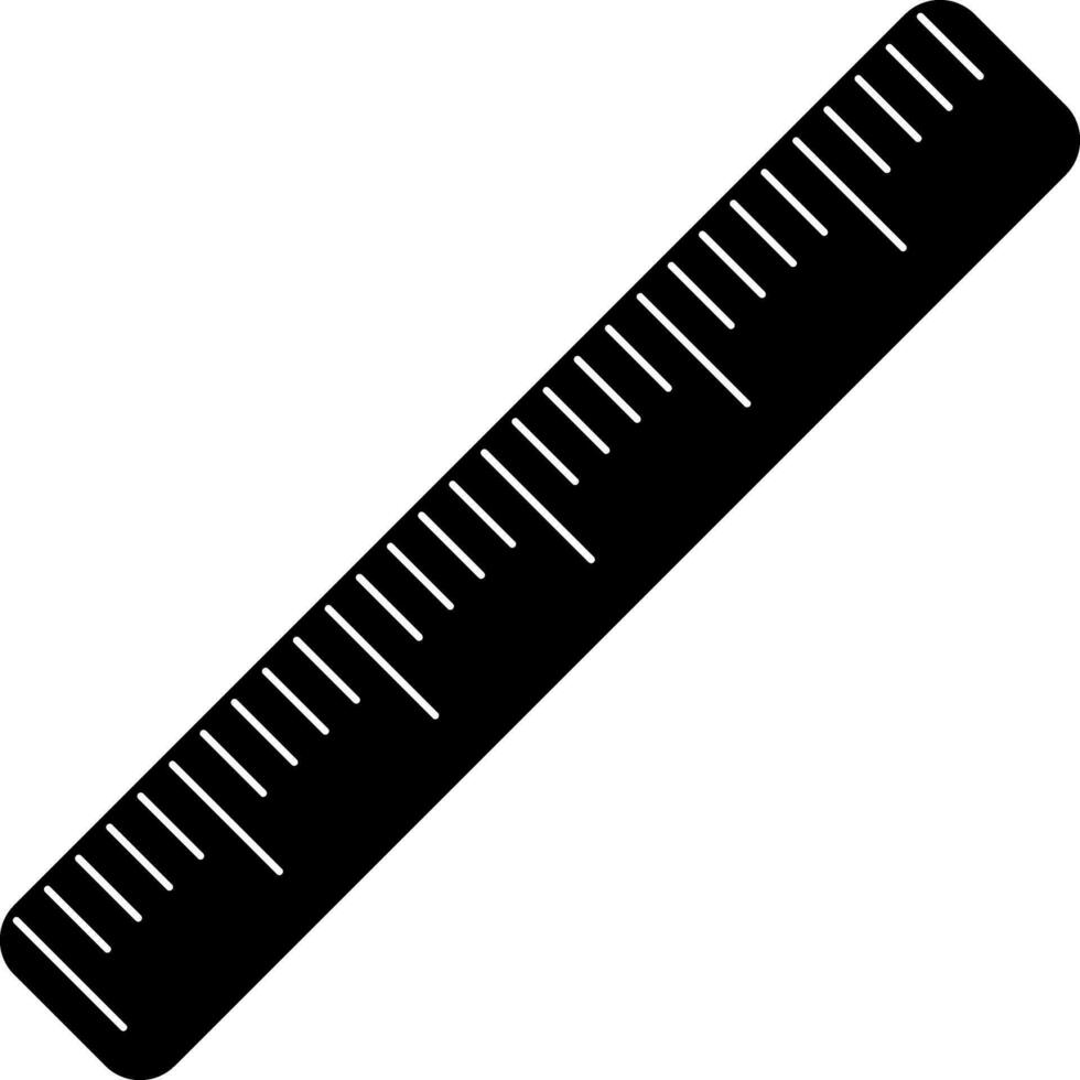 Lineal Symbol mit Glyphe Stil zum Messung. vektor