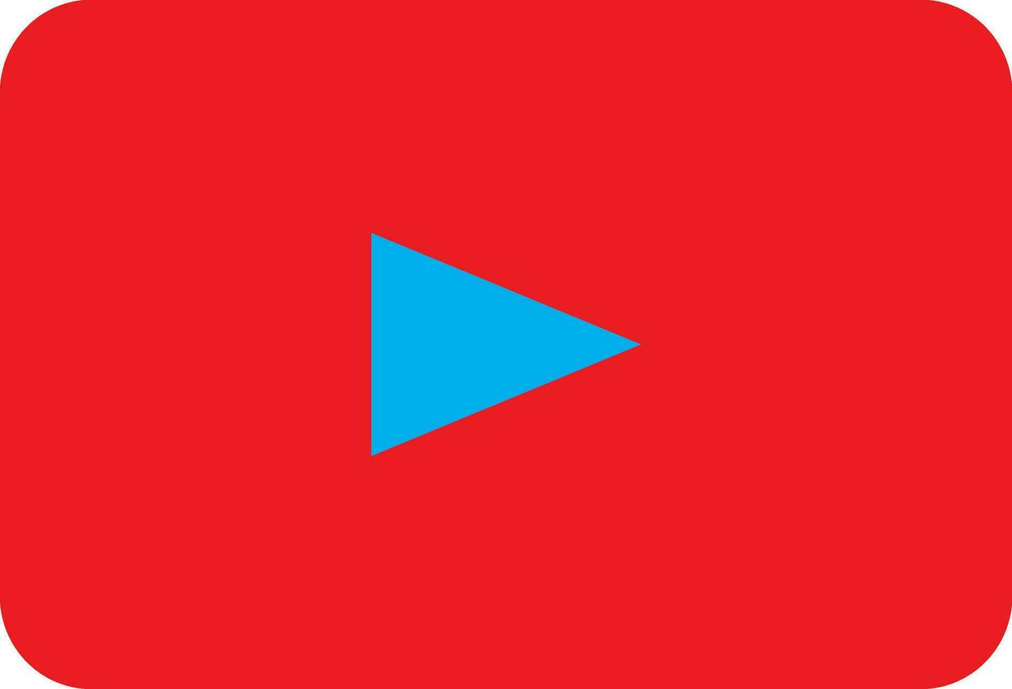 isolerat Youtube logotyp i platt stil. vektor